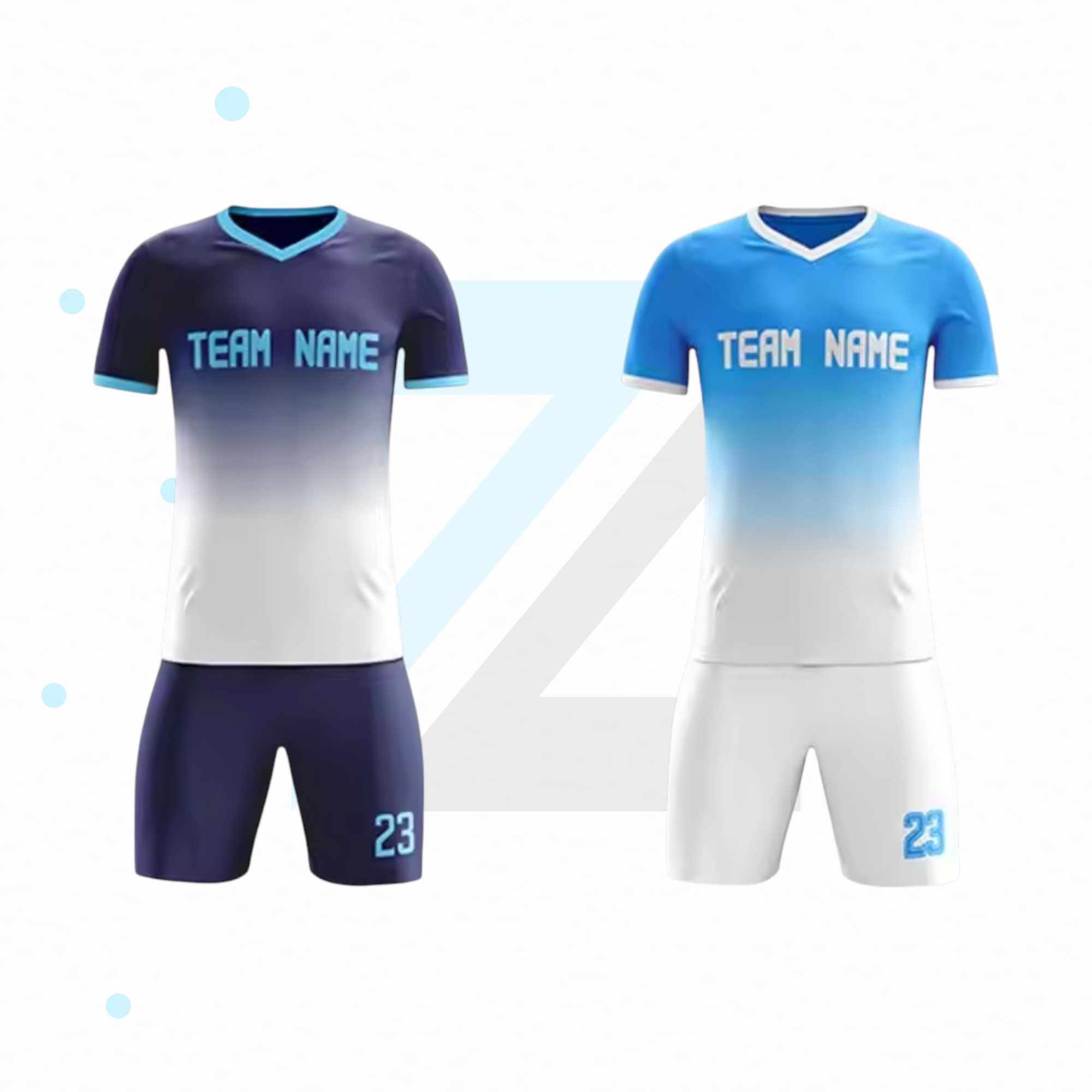 Pro Soccer Uniform | Custom Football Kit | Moisture-Wicking Lightweight Fabric angle 2